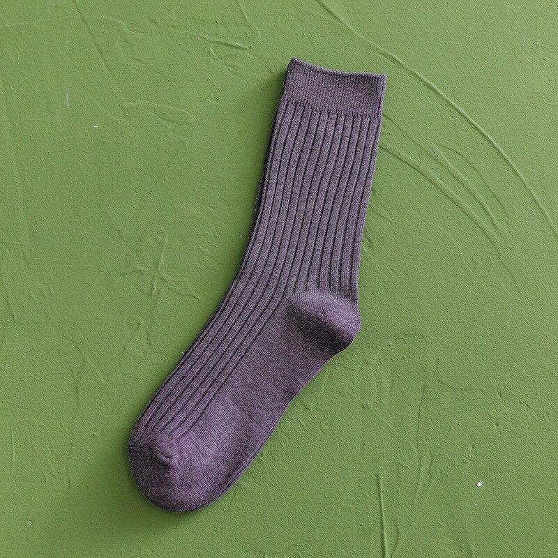 korean style women streetwear cotton socks woman calcetines de la mujer meias mulher skarpetki kobieta skarpety meia chaussette: purple