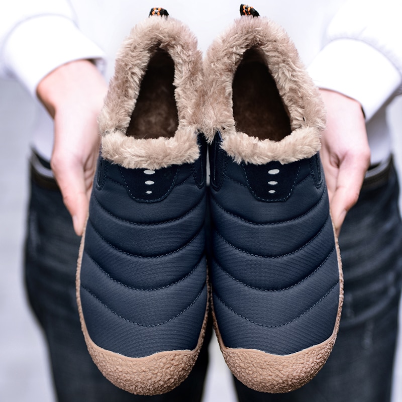 Surom talvikengät miesten aikuisten lämpimät vapaa-ajan kengät vedenpitävä kangas miesten saappaat ulkoovesta talvikengät miesten slip-on krasovki 39-45
