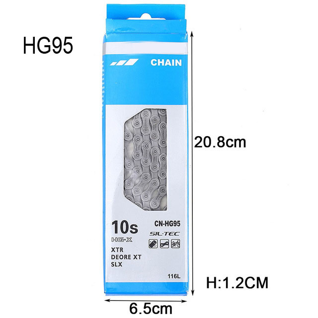 DEORE XT SLX 10 11 Speed HG95 HG901 HG701 Mountain Bike Chain 116L With Quick-Link CN-HG95 10 Speed Bicycle Chain: HG95