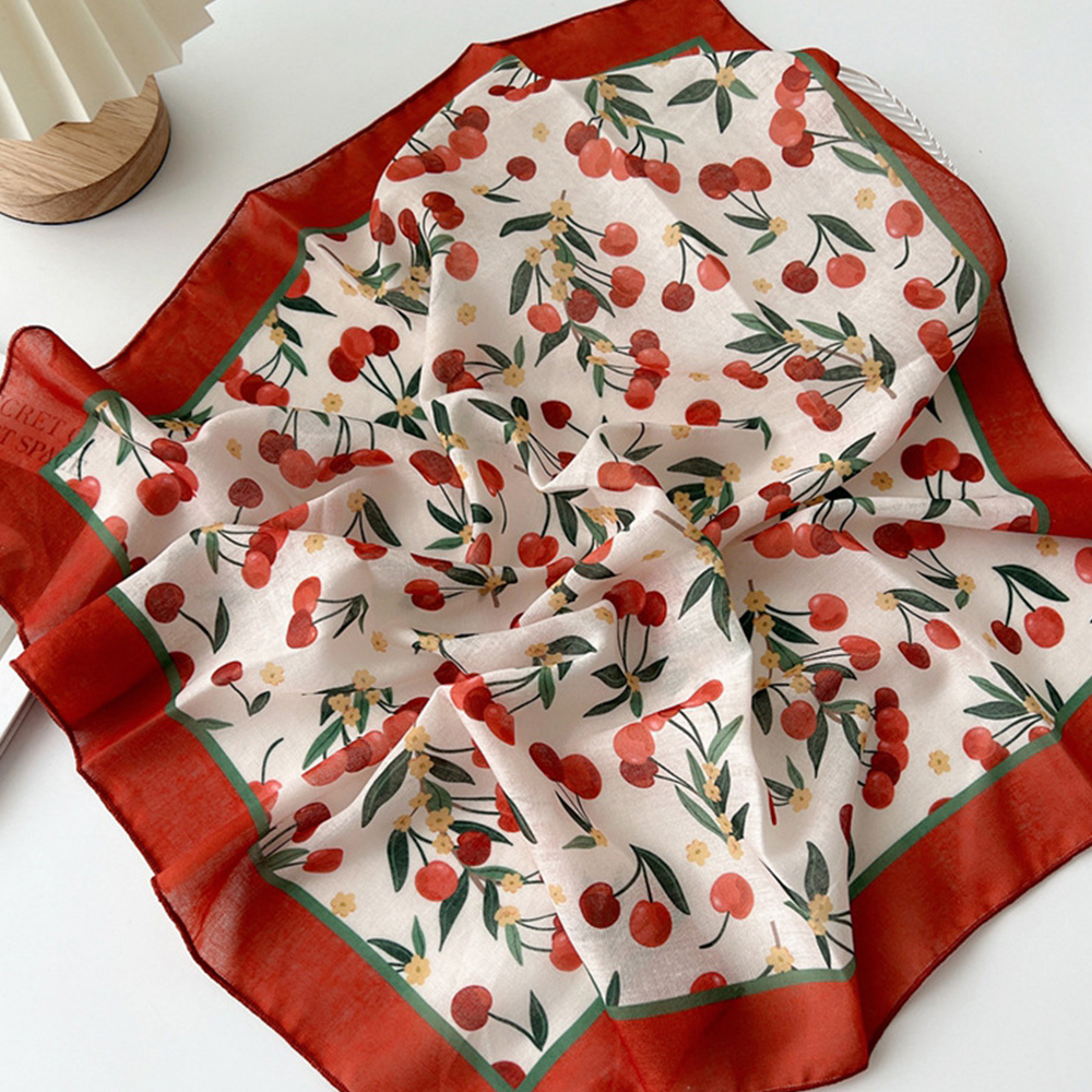 Châle Carré en Coton et Lin pour Femme, Écharpe Douce, Hijabs, Bandanas, Protection Solaire, Foulard de Tête, 55cm