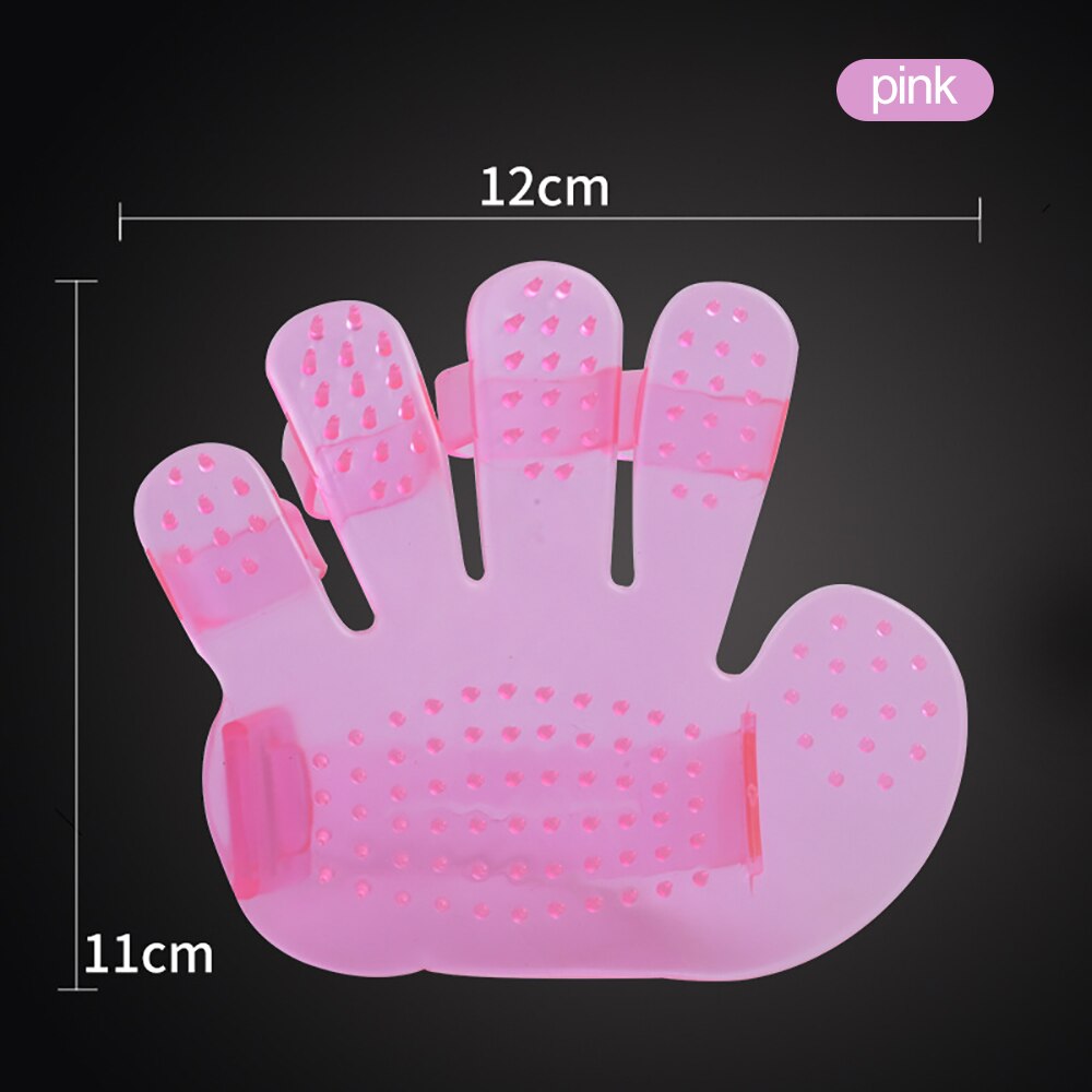 Pet Hond Schoonmaken Handschoenen Kat Honden Baden Massage Handschoenen Schoonheid Douche Handschoenen Kat Haar Grooming Hond Accessoires Pet Supplies: Roze