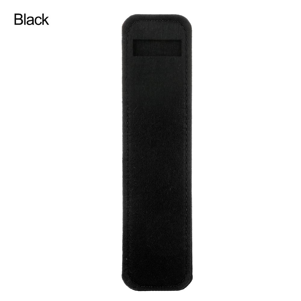 Pure Color Felt Pen Pouch Holder Single Hole Roller Ballpoint Fountain Pens Pencil Case Pen Bags School Office Stationery: Black