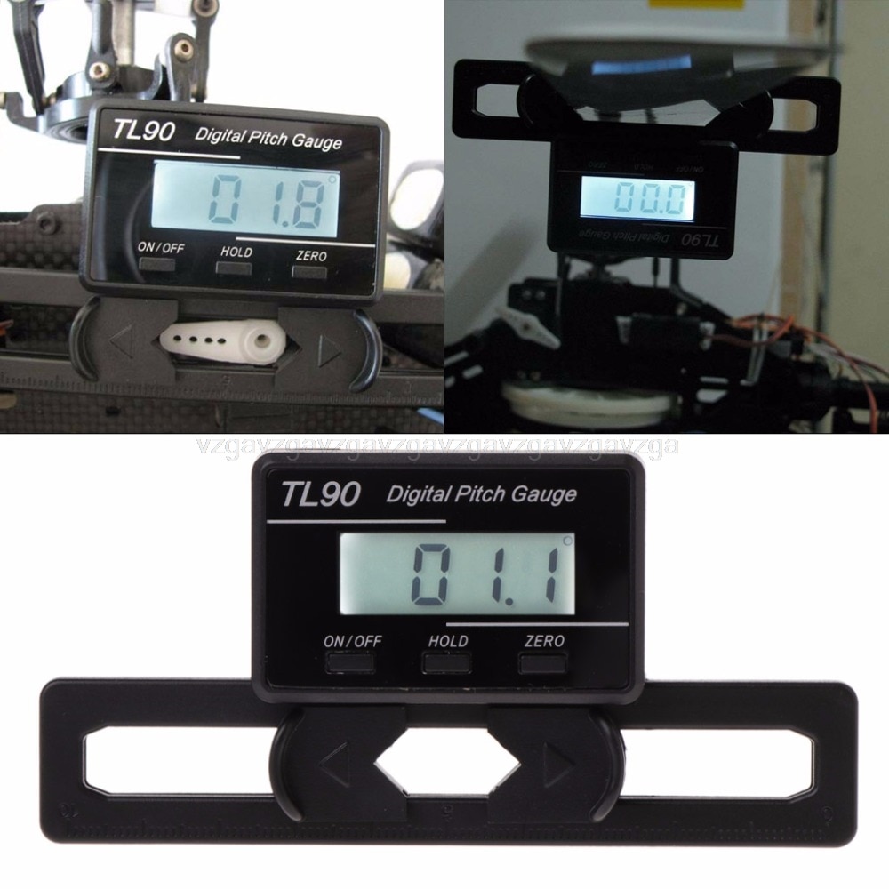 TL90 Digital Pitch Gauge LCD Backlight Display Blades Angle Measurement Tool Pitch Gauge JUL28