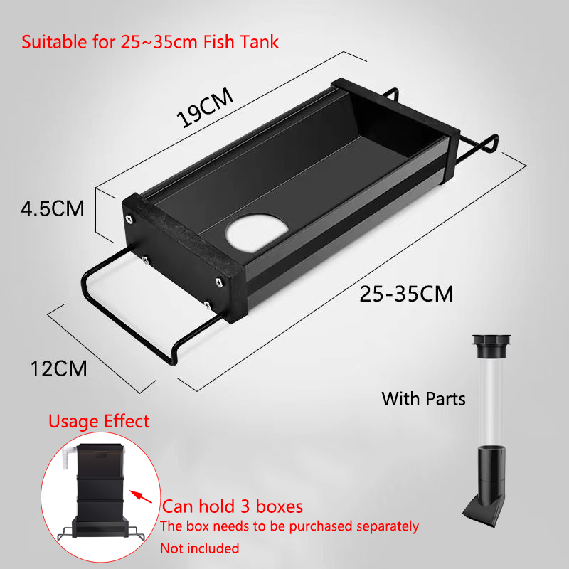 Caja de goteo para pecera, accesorios de Base, soporte para caja de filtro de acuario, placa inferior de filtro superior para filtro, caja de goteo para acuario: Blanco