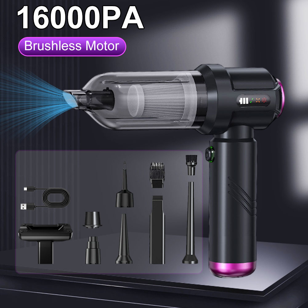 Cleaning Blower Tool Car Vacuum Cleaner Type-C Charging Portable Electric Air Duster Blow Drying Dust Removal 3 Gears adjustable