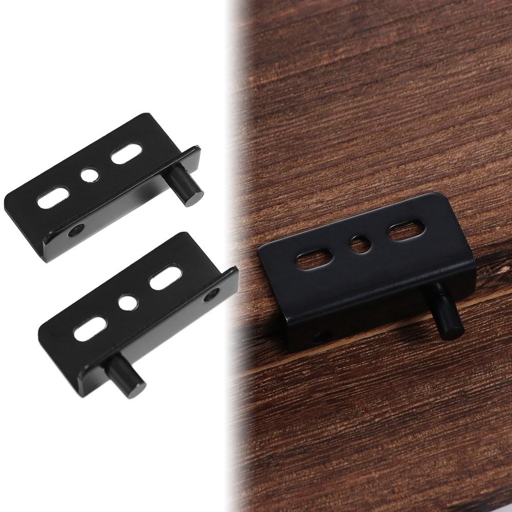 2 Stuks Multifunctionele Pivot Scharnieren Roestvrij Staal Met Bus Bovenste Onderste Scharnier Clips Zwart/Zilver Zware Verborgen As