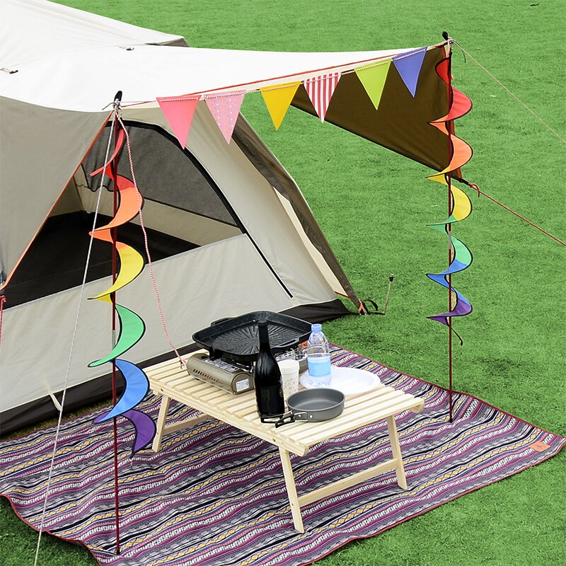 Opvouwbare Kleurrijke Regenboog Spiraal Windmolen Wind Spinner Familie Outdoor Tuin Camping Tent Windmolen Kamp Tent Yard Decor
