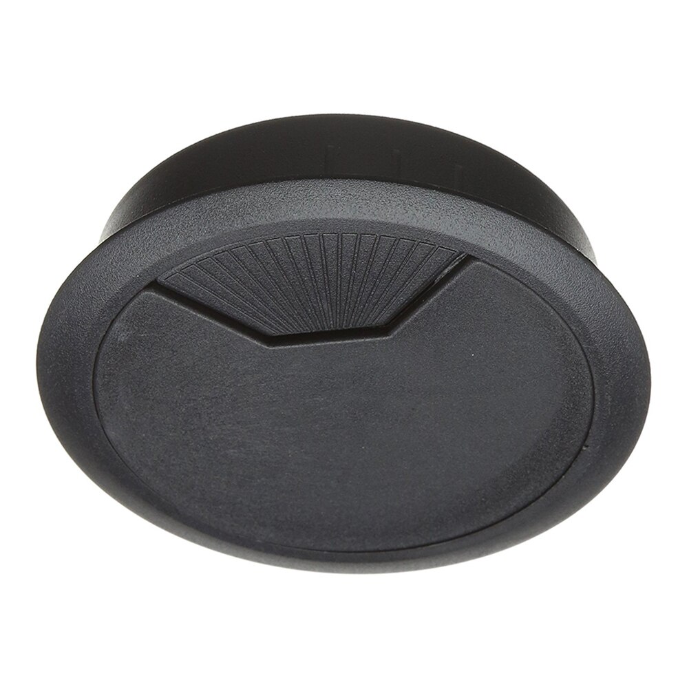 GCZW-3 Pcs Black Plastic Desktop Computer 80mm Grommet Cable Hole Cover