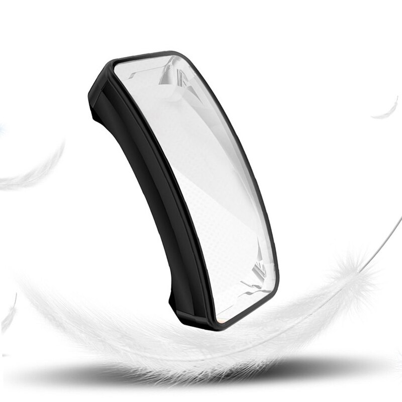 Zachte Beschermhoes Voor Fitbit Inspire Hr Case Full Screen Protector Shell Bumper Plated Gevallen Voor Fitbit Inspire Smart Watch: Black