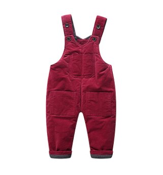 freundlicher freundlicher Overall Winter Hosen Jungen Mädchen Tasche Kabel Dicken lässig Overall Overall Baby Kleidung Overall 0-3T: rot / 90
