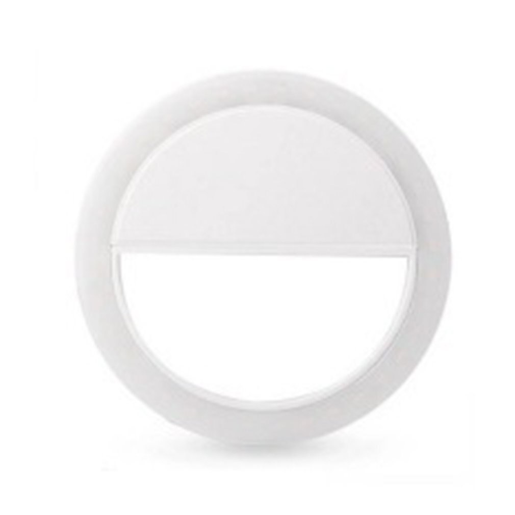 Selfie Licht Ring Led Lamp Mobiele Telefoon Lens Universele Selfie Led Lamp Ring Flash Mobiele Telefoon Camera Lenzen Licht ring Clip: WHITE
