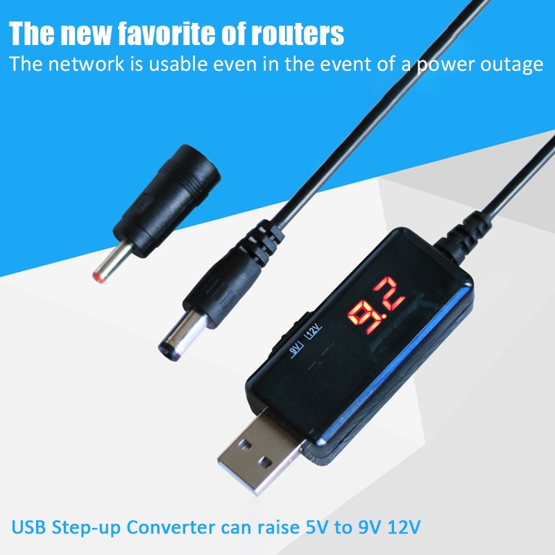 USB Boost Converter 9V 12V USB Step-up Converter Cable Free 3.5x1.35mm Connecter For Power Supply/Charger/Power Converter