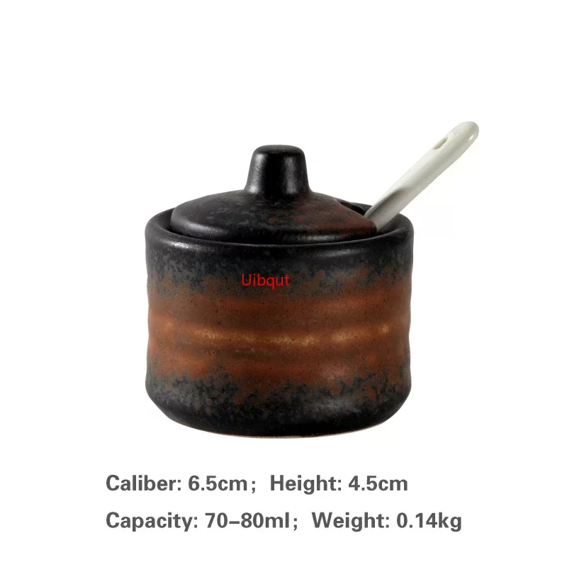 Japanische Panzer kreative Gewürz Dosis Keramik Gewürz Panzer Küchen geschirr Aufbewahrung flaschen und Gläser Flasche Glasflasche Gläser: WEISS