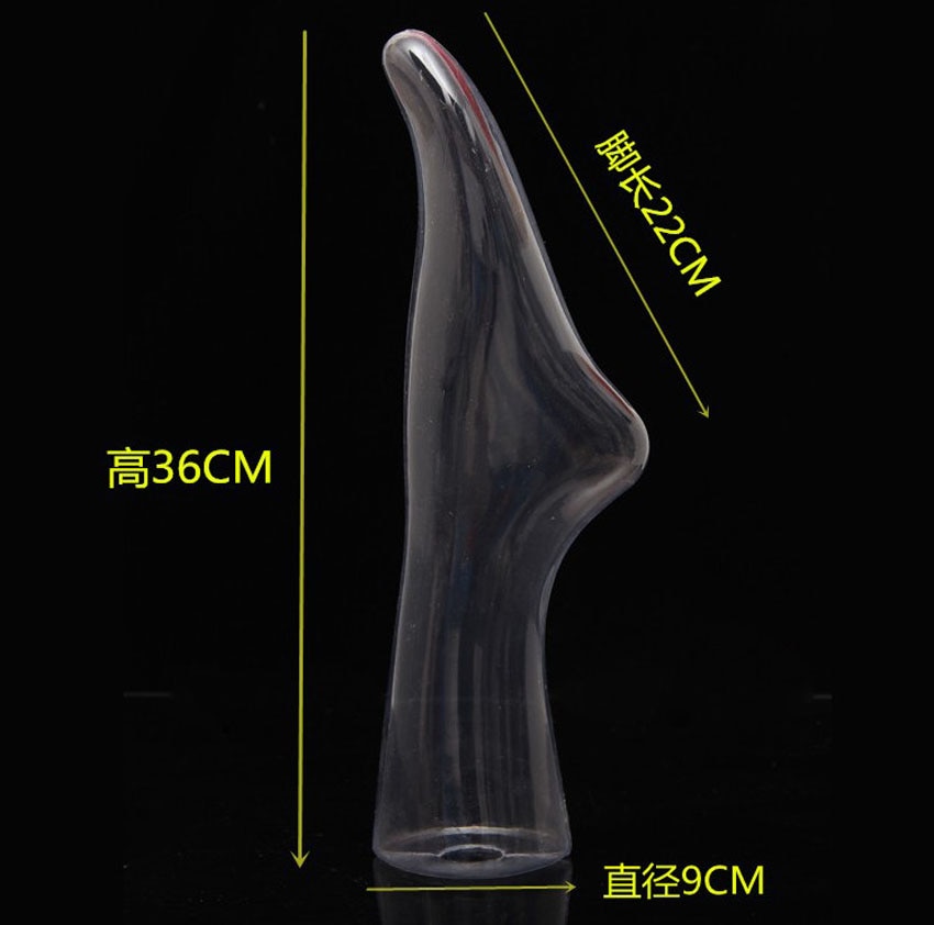 Nova Unisex Transparente Pés Torso Manequim Socks Exibição Suporte De Plástico Oco
