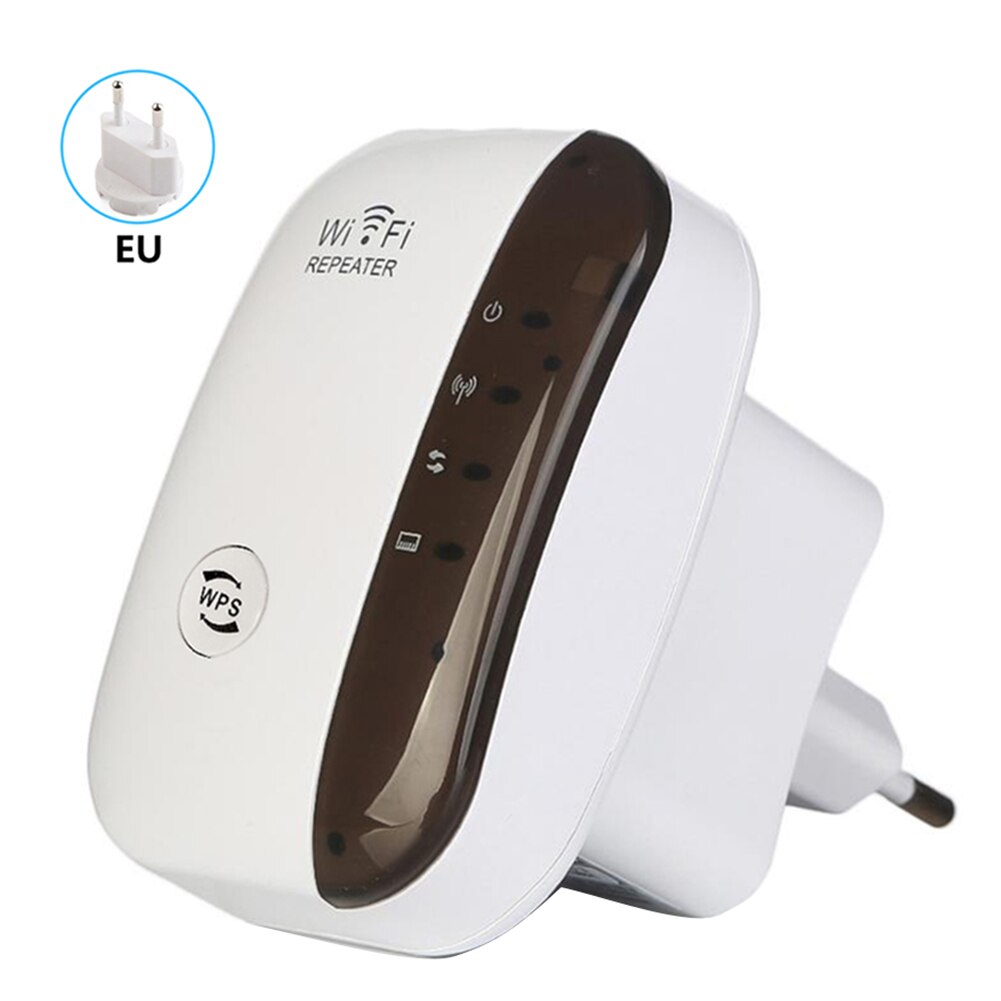 300Mbps EU/US Plug WiFi Repeater Wireless Router Range Extender Signal Booster Improve wireless WLAN network coverage: White EU Plug