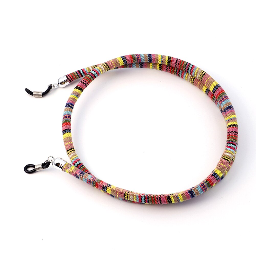 Eyeglass Sunglasses Cotton Neck String Cord Retainer Strap Eyewear Lanyard Holder High-End Ethnic Rope Glasses Chain: Brown