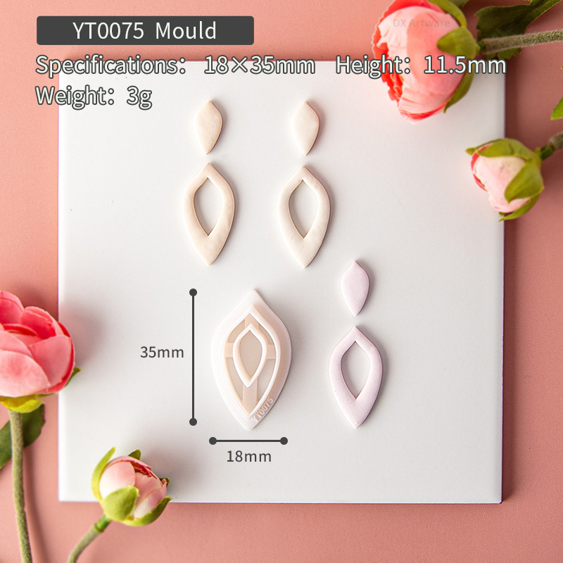 Cortador de arcilla polimérica Vintage, cortadores de arcilla de flores en relieve bohemio de loto para broches, joyería, pendientes, herramientas de fabricación DIY: Multicolor