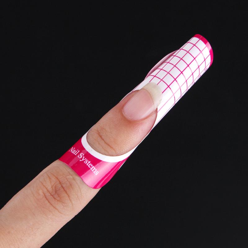 500 Stck Praktische Nagel Formen Acryl Kurve NäGel Gel Nagel Verlängerung Nagel Kunst führen bilden Französisch DIY Werkzeuge Selbst-klebstoff Formen