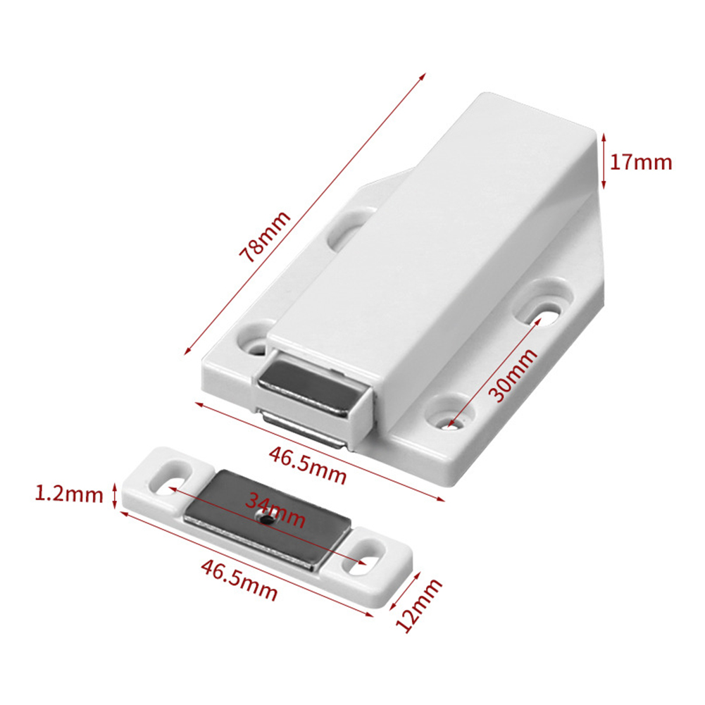 Cabinet Catch Wardrobe Door Magnetic Catcher Home Furniture Drawer Suction Touch Latch Home Improvement Hardware: white