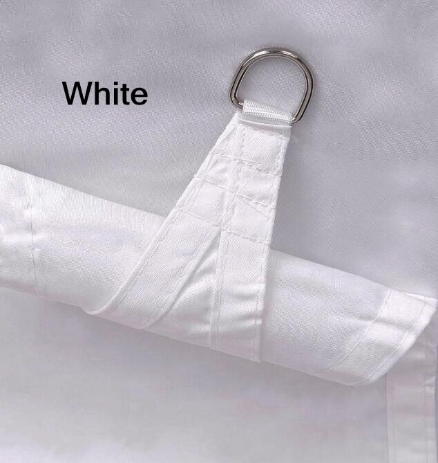 2*2*2m Dreieckige Polyester Regendicht Leinwand Sonnenschirm Netz Sonne Schutz Haus Hof Baldachin Sonne Sonnensegel markise Camping Schatten Tuch: Weiß