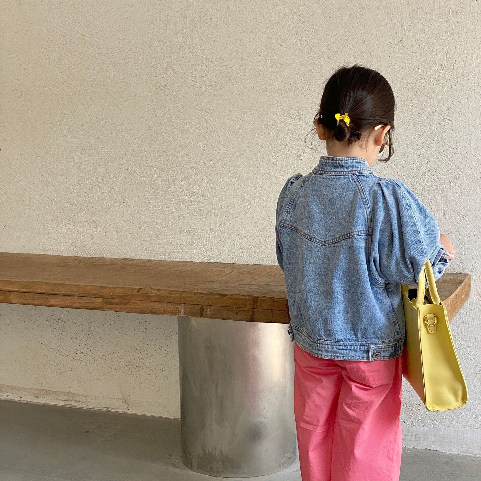 HoneyCherry Girls Spring Denim Jacket 2022 Spring Girls Retro Denim Short Top Jacket Clothes for teenagers