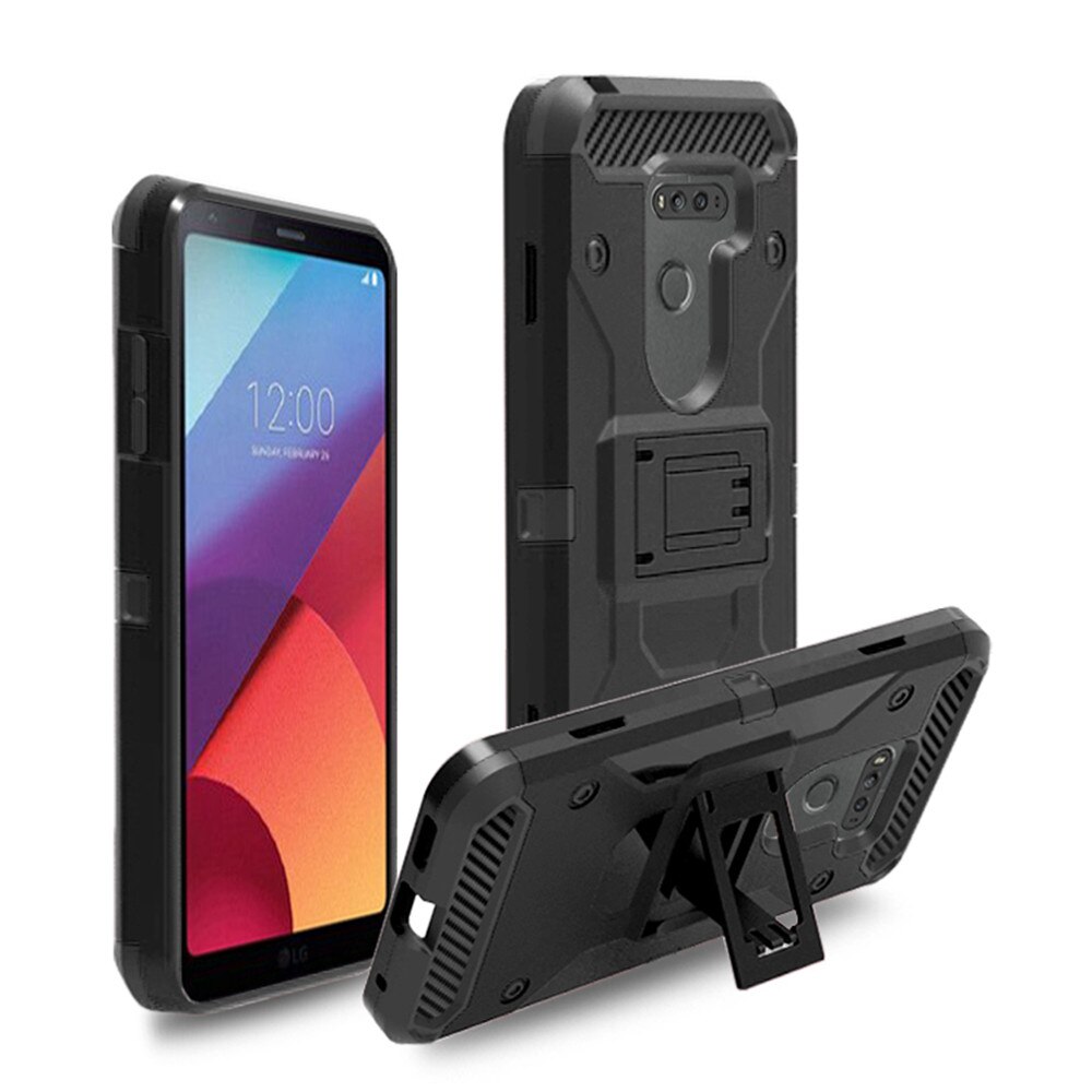 Heavy Duty Híbrido Caso Armadura Para LG V35 + ThinQ Impacto À Prova de Choque Clipe de Cinto Coldre de proteção Rígido Capa Para LG ThinQ V35