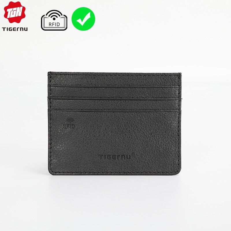 Tigernu RFID borsa per carte antifurto porta carte da uomo ultrasottile portafoglio piccolo da uomo in pelle artificiale leggera Mini borsa per uomo