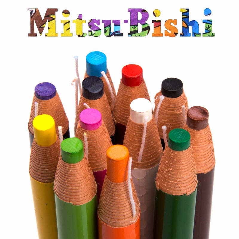 12 Pcs Japan Uni 7610 Regenboog Waterbasis Krijt Milieuvriendelijke Roll Papier Schilderen Mark Graffiti Art Supply Multicolor Optionele: 12pcs Each Color 1pc