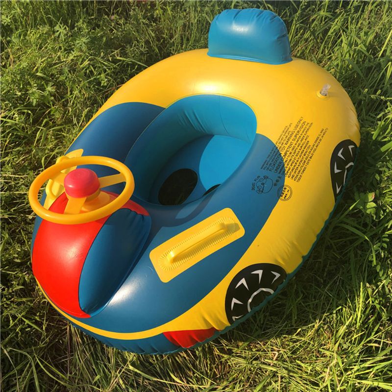 Auto Vormige Opblaasbaar Zwembad Float Boot Zwembad Drijft Voor Peuter Infant Jongens Meisjes Duurzaam Pvc Beach Party Zwembad