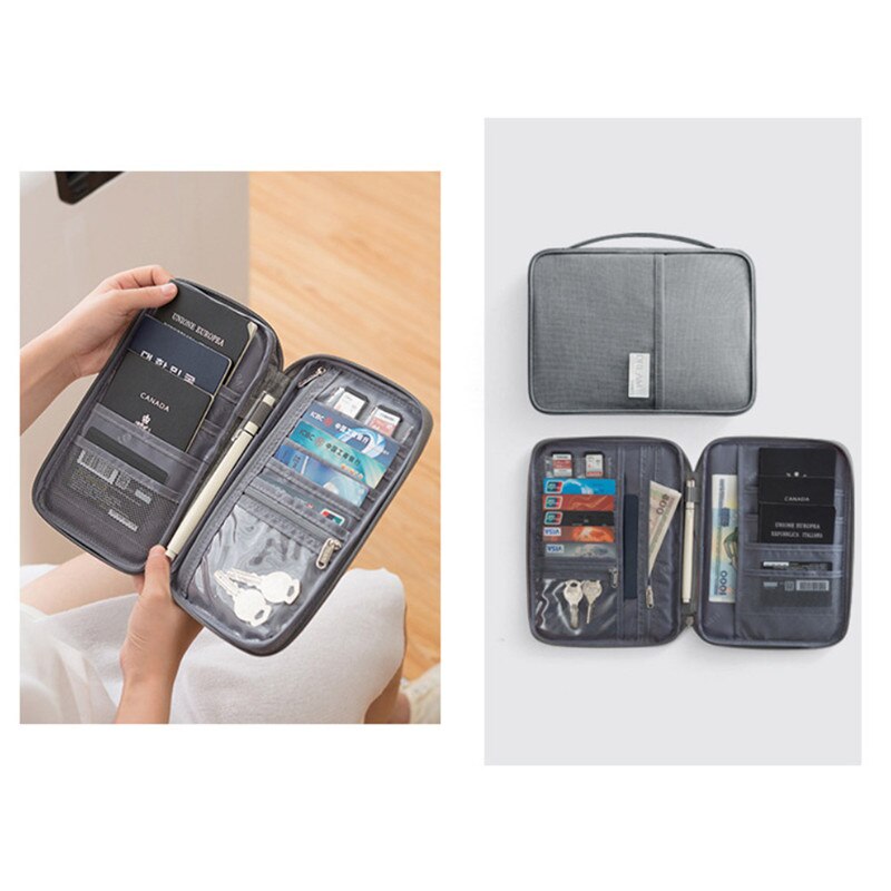 Sports Bag For Passport Cover Holder Card Package Credit Card Holder Wallet Organizer Sports Hiking Camp Document Bag