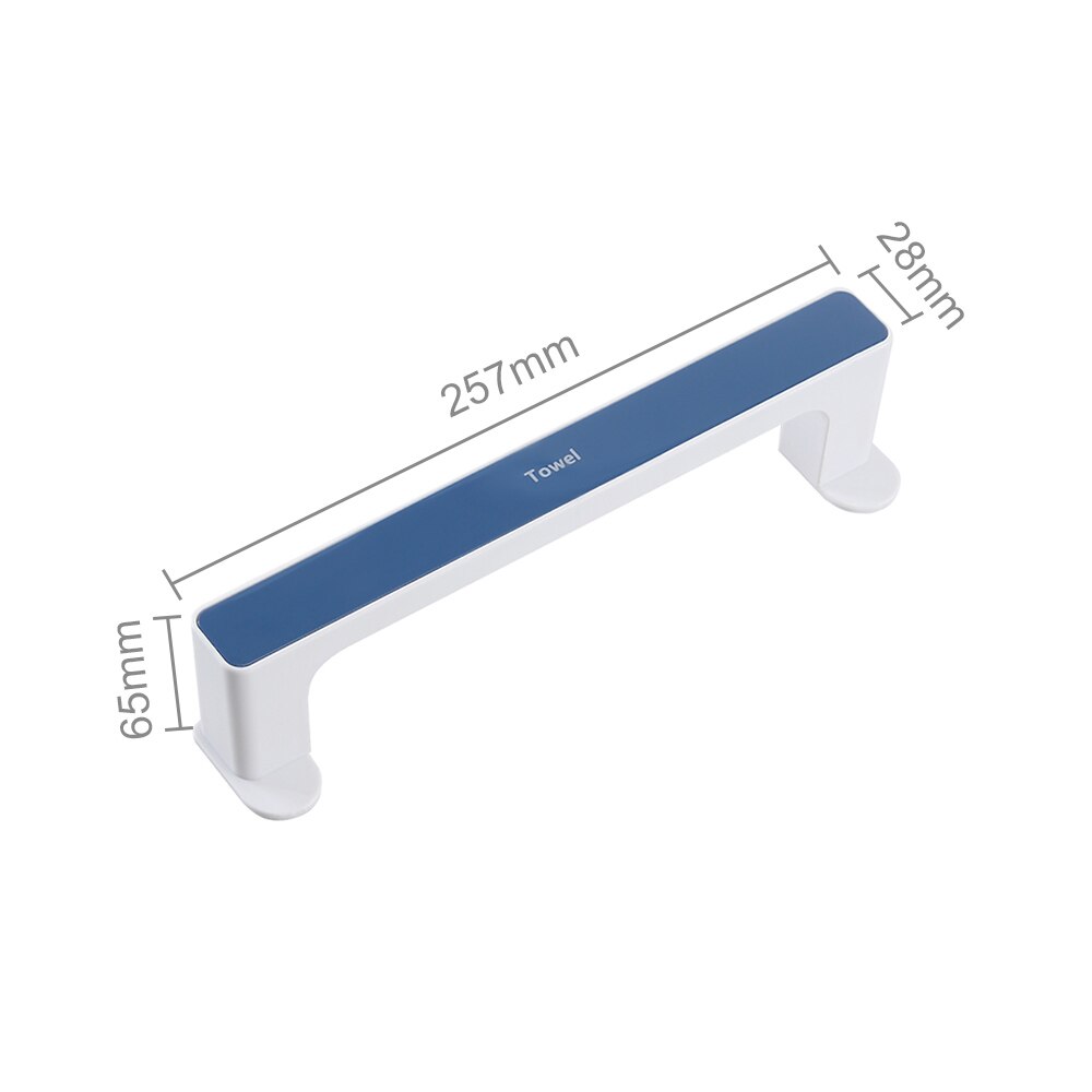 25.7/46.3cm håndklædestativholder vægmonteret badeværelse selvklæbende hængende hylde badeværelse tilbehør vægmonteret hylde: Blå kort