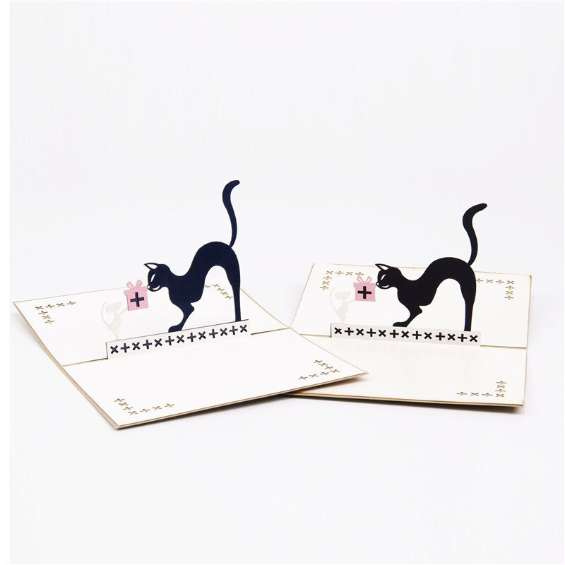 Kat En Muis 3D Pop Up Dier Verjaardag Wenskaart Kerst Uitnodiging 6A0706