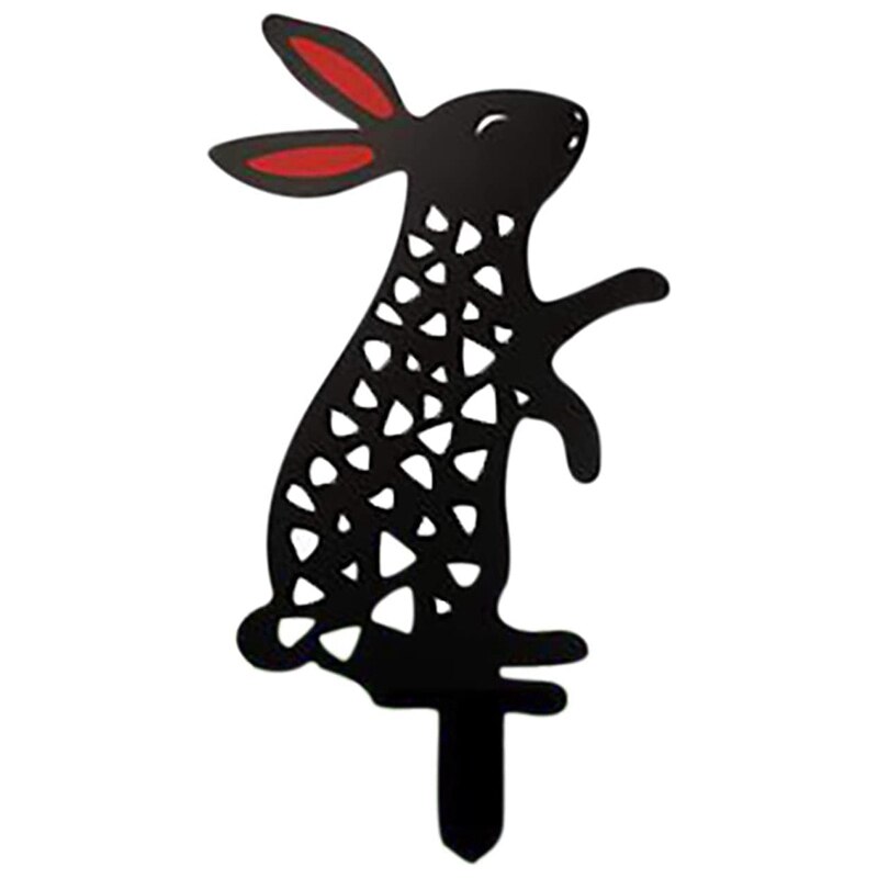 Easter Rabbit Yard Art, Outdoor Garden Backyard Lawn Stakes Decor , Cute Garden Land Planting Props Ornaments: Rose
