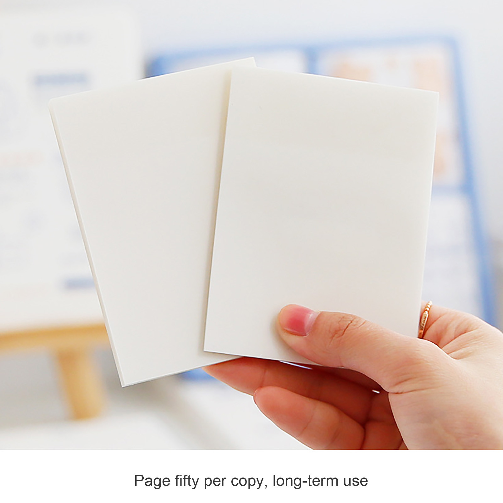 Waterproof PET Transparent 50 Sheets Memo Sticky Note Paper Daily To Do It Check List Paperlaria School Stationery For Students