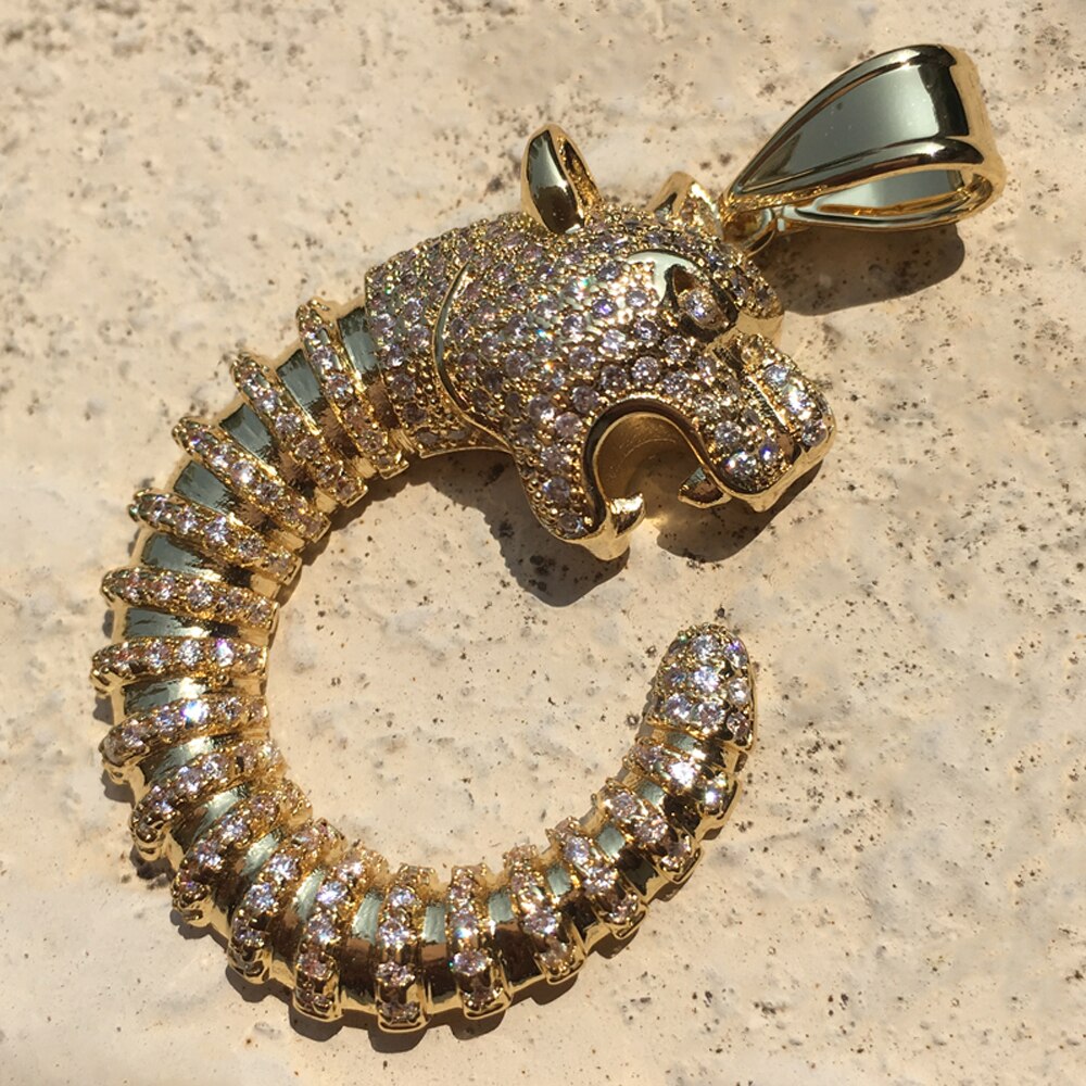 Langtidsholdbare micro pave cz buddha vedhæng halskæde guld kors hip hop smykker til mænd og kvinder jul