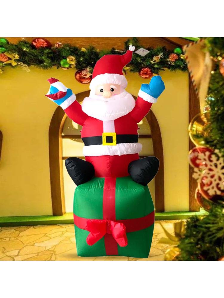 1.8m LED Air Inflatable Santa Claus Figure Blower Outdoor Christmas Decoration DXAD