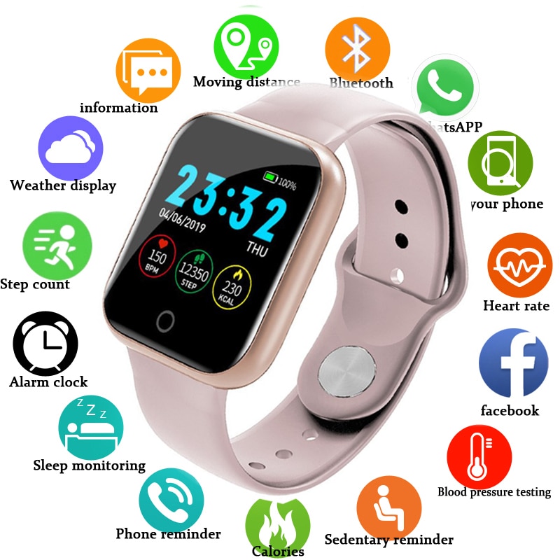 I5 Smart Horloge Stappenteller Controle Meerdere Wijzerplaten Hartslag Fitness Smartwatch Mannen Vrouwen Smart Band Android Ios Voor Apple Horloge