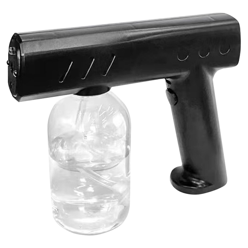 Atomizer Spray Handheld Mist Sprayer Santitizer Machine Electric Wireless Fogging Disinfection Sprayer Gun Atomization Fogger: Black 300ml