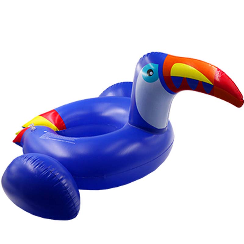 Flamingo enhjørning oppustelig ring børn søde krabbe tukan svømmeringe til børn dyr bade cirkel svømme ring vandsport legetøj: Tukan
