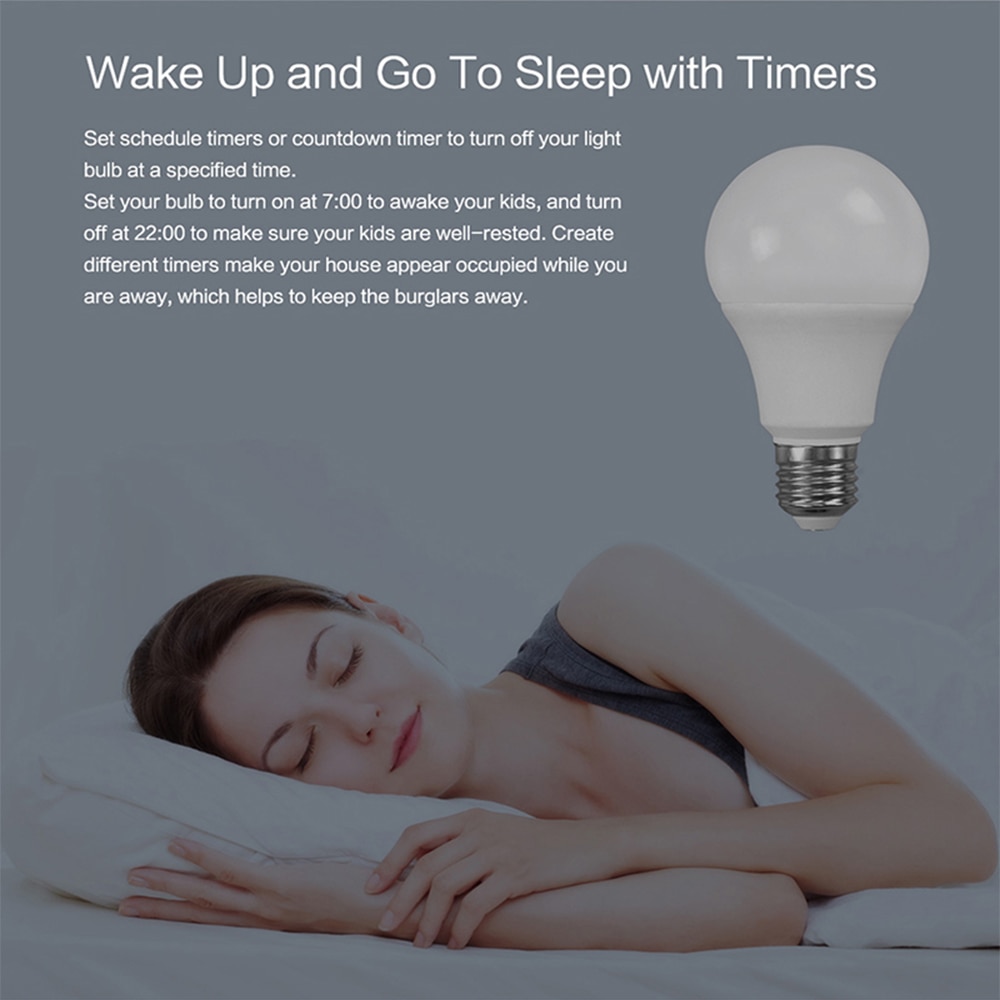 Timethinker inteligente Luz de WiFi con LED Bombilla aplicación ewelink 5,5 W E27 lámparas LED cálido frío luz regulable Compatible con Alexa de Google