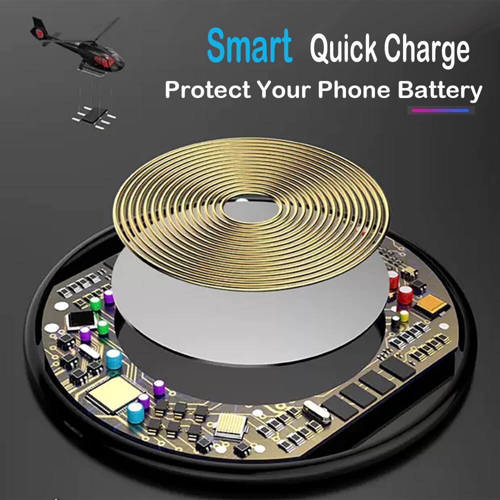 Draadloze oplader ontvanger  qi 10w voor iphone xs max  x 8 snellaadpad voor samsung note 9 s10 plus charger sans fil xedain