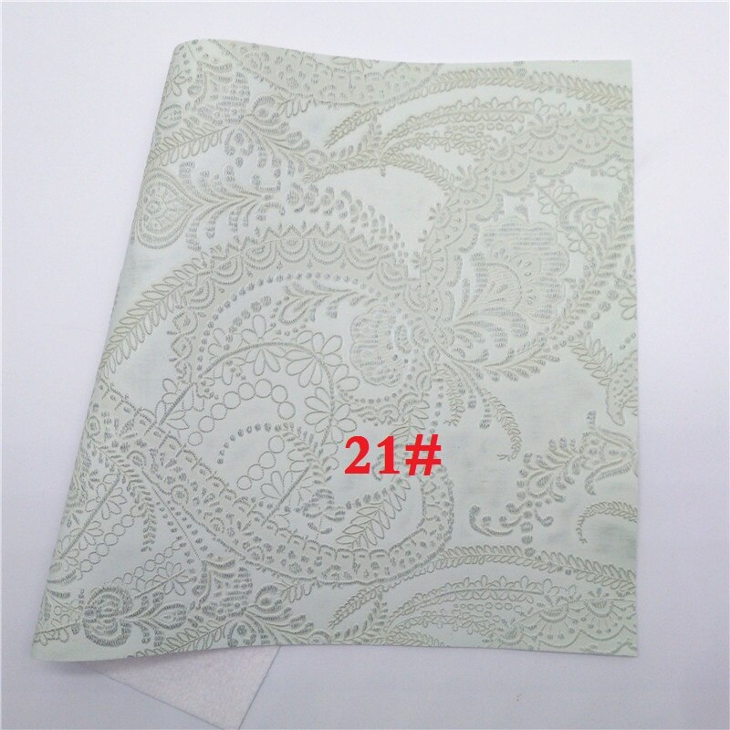 Canapé en similicuir vinyle de taille A4 | Glitterwishcome 21x29cm pour nœuds, tissu à fleurs en relief, feuilles de cuir pour nœuds, GM524A: 21
