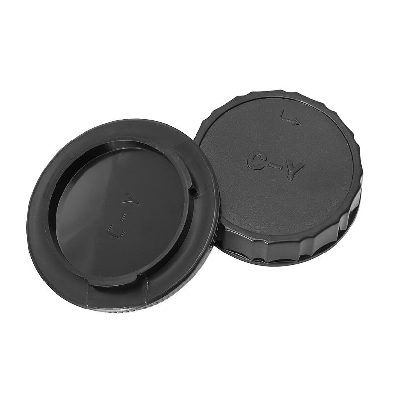 Camera Body Cover Rear Lens Cap Hood Protector Set Anti-Dust Heat-proof Accessories for Contax Yashica C/Y Mount DSLR SLR
