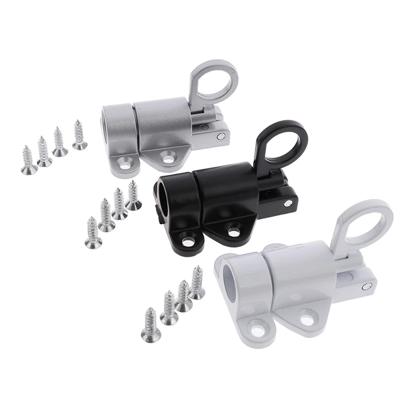 Solid Spring Loaded Window Door Bolt Aluminum Alloy Door Latch Lock Gate Pull Ring Bounce Home Security Latch Hasp Sliding Lock