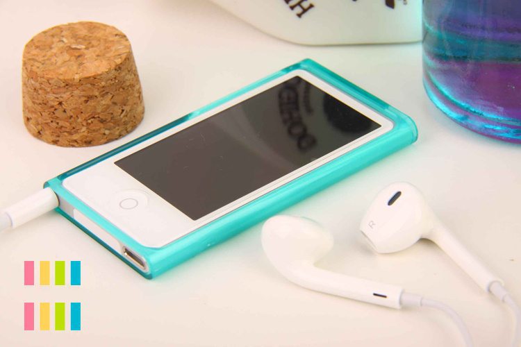 Case Voor Ipod Nano 7 Cover Candy Kleur Soft Tpu Siliconen Case Voor Apple Ipod Nano 7 7th Generatie Case: Sky Blue