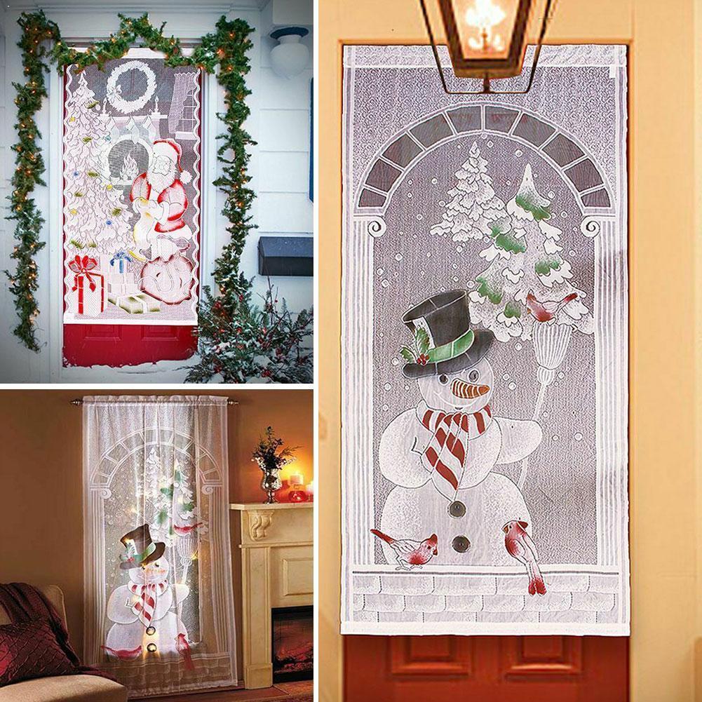 Kerst Gordijnen Kerstman Printing Rendier Gedrukt Home Hotel Living Decoratieve Kids Gordijn Voor Slaapkamer Gordijn Roo Q8R6