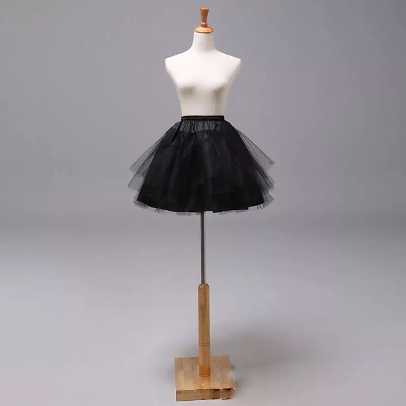 Falda corta sin enagua de aros para niñas, tutú con cintura elástica para Ballet, Cosplay, Lolita, 2023