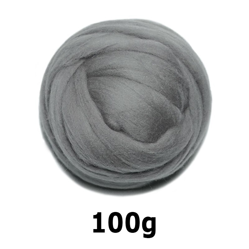 handmade Wool Felt for felting 50g Grey Perfect in Needle Felt 44#: 100g