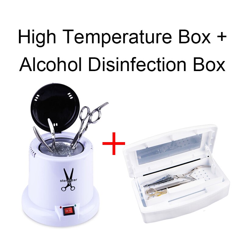 Bærbar høj temperatur sterilisationsboks værktøj desinfektionsboks neglesteriliseringsværktøj neglelak udstyr manicure værktøj: Blandet farve / Au