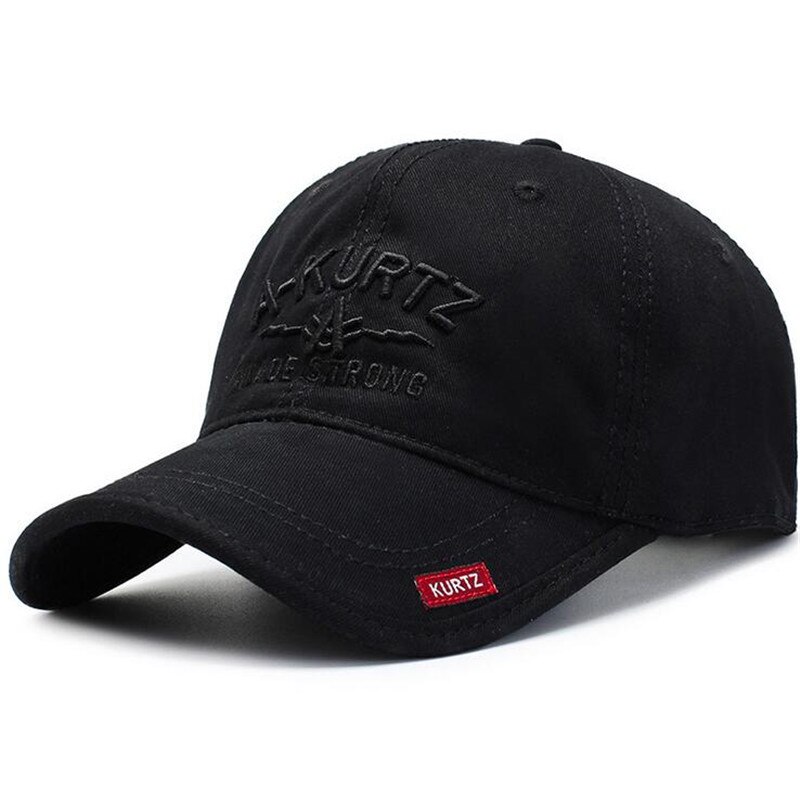 Lente Baseball Cap Vintage Geborduurde Voorzien Zonnehoed Vrouwen Mannen Outdoor Reizen Vissen Zonnebrandcrème Hoed Brief Pet: Black